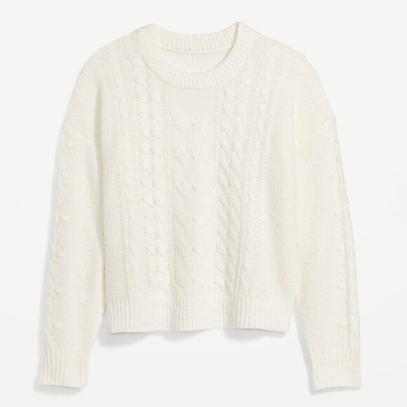 NWT - Tall Old Navy Cable-Knit Sweater Sea Salt - Picture 3 of 5